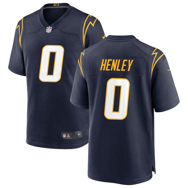 Men’s Los Angeles Chargers #0 Daiyan Henley Nike Navy Alternate Vapor Limited Player Jersey