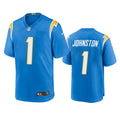 Men’s Los Angeles Chargers #1 Quentin Johnston Nike Powder Blue Vapor Limited Player Jersey