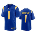 Men’s Los Angeles Chargers #1 Quentin Johnston Nike Royal Gold 2nd Alternate Vapor Limited Jersey