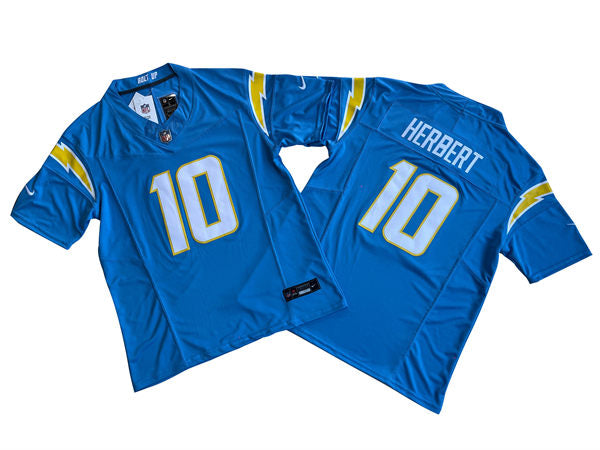 Men’s Los Angeles Chargers #10 Justin Herbert Nike Powder Blue Vapor F.U.S.E. Limited Jersey