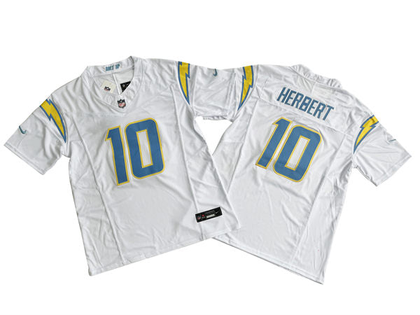 Men’s Los Angeles Chargers #10 Justin Herbert Nike White Vapor F.U.S.E. Limited Jersey
