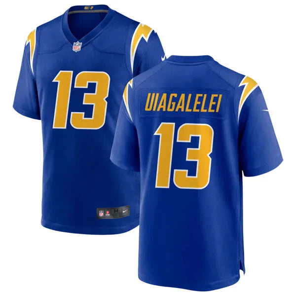 Men’s Los Angeles Chargers #13 DJ Uiagalelei Nike Royal Gold 2nd Alternate Vapor F.U.S.E. Limited Jersey