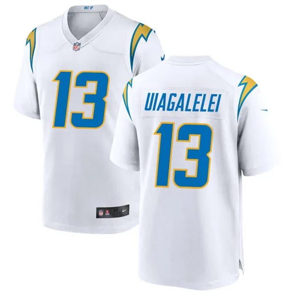 Men’s Los Angeles Chargers #13 DJ Uiagalelei Nike White Vapor F.U.S.E. Limited Jersey