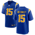 Men’s Los Angeles Chargers #15 Ladd McConkey Nike Royal Gold 2nd Alternate Vapor Limited Jersey