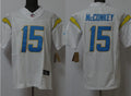 Men’s Los Angeles Chargers #15 Ladd McConkey Nike White Vapor Limited Player Jersey