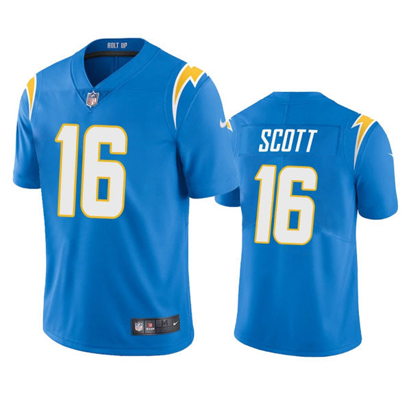 Men’s Los Angeles Chargers #16 J.K. Scott Powder Blue Vapor Limited Player Jersey