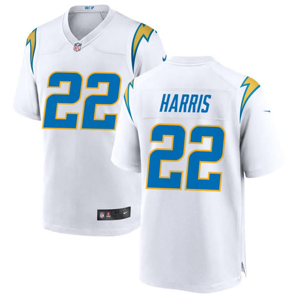 Men’s Los Angeles Chargers #22 Najee Harris Nike White Vapor Limited Player Jersey