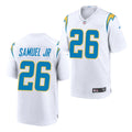 Men’s Los Angeles Chargers #26 Asante Samuel Jr. Nike White Game Football Jersey