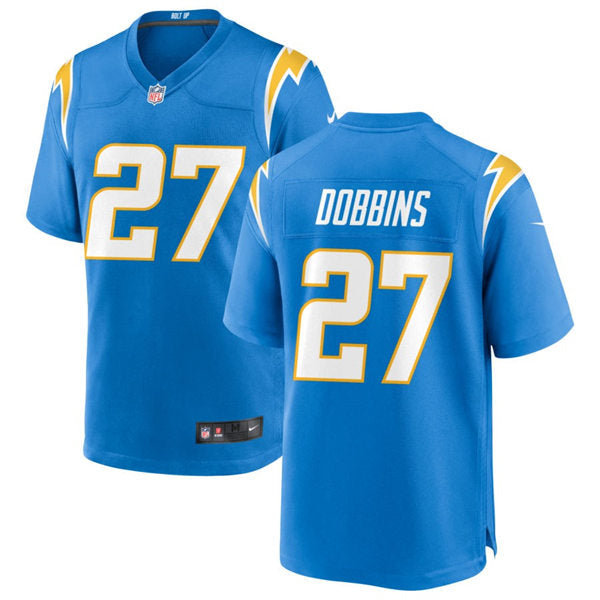 Men’s Los Angeles Chargers #27 J.K. Dobbins Nike Powder Blue Vapor Limited Player Jersey