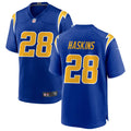 Men’s Los Angeles Chargers #28 Hassan Haskins Nike Royal Gold 2nd Alternate Vapor Limited Jersey