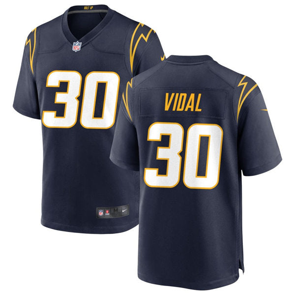 Men’s Los Angeles Chargers #30 Kimani Vidal Nike Navy Alternate Vapor Limited Player Jersey