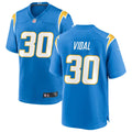 Men’s Los Angeles Chargers #30 Kimani Vidal Nike Powder Blue Vapor Limited Player Jersey