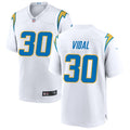 Men’s Los Angeles Chargers #30 Kimani Vidal Nike White Vapor Limited Player Jersey