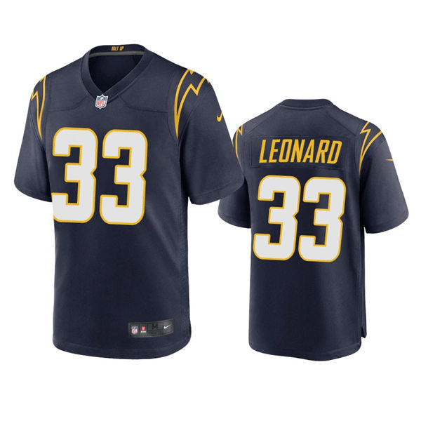 Men’s Los Angeles Chargers #33 Deane Leonard Navy Alternate Vapor Limited Player Jersey