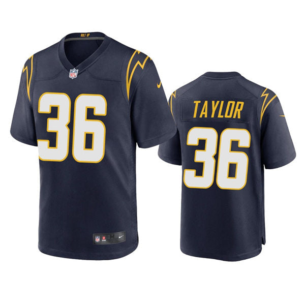 Men’s Los Angeles Chargers #36 Ja’Sir Taylor Navy Alternate Vapor Limited Player Jersey