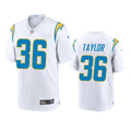 Men’s Los Angeles Chargers #36 Ja’Sir Taylor White Vapor Limited Player Jersey
