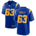 Mens Los Angeles Chargers #63 Corey Linsley Nike Royal Gold 2nd Alternate Vapor Limited Jersey
