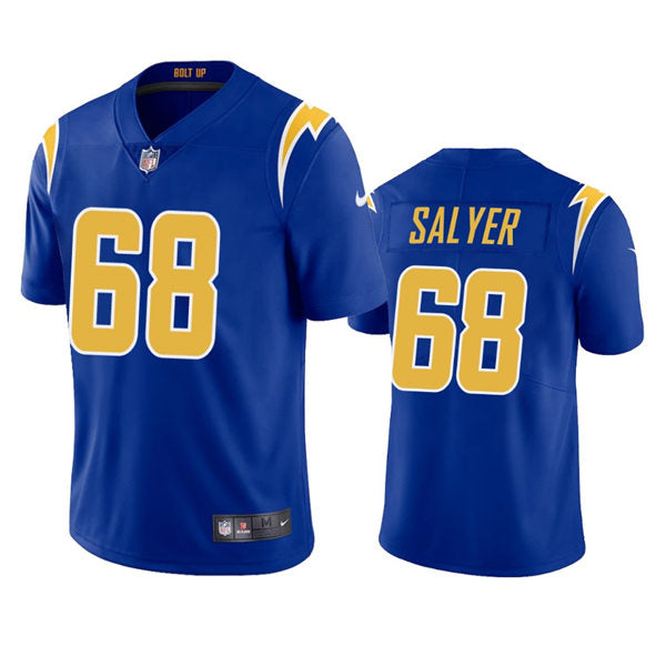 Men’s Los Angeles Chargers #68 Jamaree Salyer Royal Gold 2nd Alternate Vapor Limited Jersey