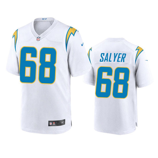 Men’s Los Angeles Chargers #68 Jamaree Salyer White Vapor Limited Player Jersey