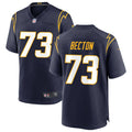 Men’s Los Angeles Chargers #73 Mekhi Becton Nike Navy Alternate Vapor Limited Player Jersey