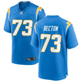Men’s Los Angeles Chargers #73 Mekhi Becton Nike Powder Blue Vapor Limited Player Jersey