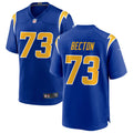 Men’s Los Angeles Chargers #73 Mekhi Becton Nike Royal Gold 2nd Alternate Vapor Limited Jersey