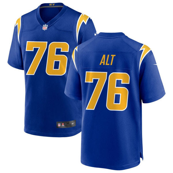 Men’s Los Angeles Chargers #76 Joe Alt  Nike Royal Gold 2nd Alternate Vapor Limited Jersey