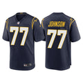 Men’s Los Angeles Chargers #77 Zion Johnson Nike Navy Alternate Vapor Limited Player Jersey