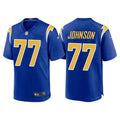 Men’s Los Angeles Chargers #77 Zion Johnson Nike Royal Gold 2nd Alternate Vapor Limited Jersey
