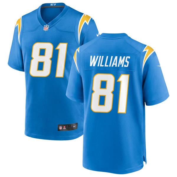 Men’s Los Angeles Chargers #81 Mike Williams Nike Powder Blue Vapor Limited Player Jersey