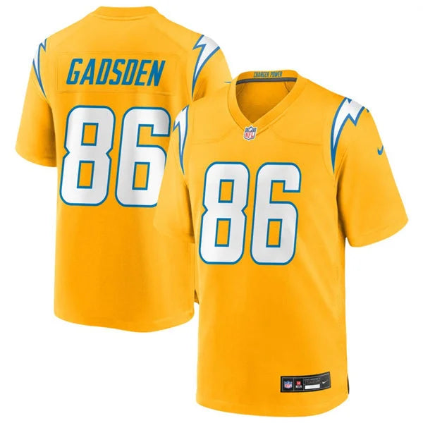 Men’s Los Angeles Chargers #86 Oronde Gadsden II Nike Gold Alternate Charger Power Vapor F.U.S.E. Limited Jersey