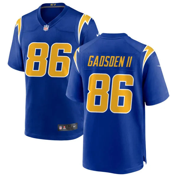 Men’s Los Angeles Chargers #86 Oronde Gadsden II Nike Royal Gold 2nd Alternate Vapor F.U.S.E. Limited Jersey