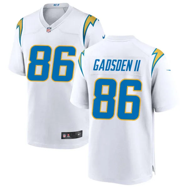 Men’s Los Angeles Chargers #86 Oronde Gadsden II Nike White Vapor F.U.S.E. Limited Jersey