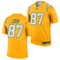 Mens Los Angeles Chargers #87 Jared Cook Nike 2021 Gold Inverted Legend Jersey