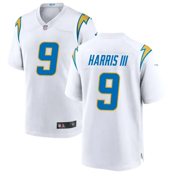 Men’s Los Angeles Chargers #9 Tre Harris III Nike White Vapor F.U.S.E. Limited Jersey