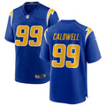 Men’s Los Angeles Chargers #99 Jamaree Caldwell Nike Royal Gold 2nd Alternate Vapor F.U.S.E. Limited Jersey