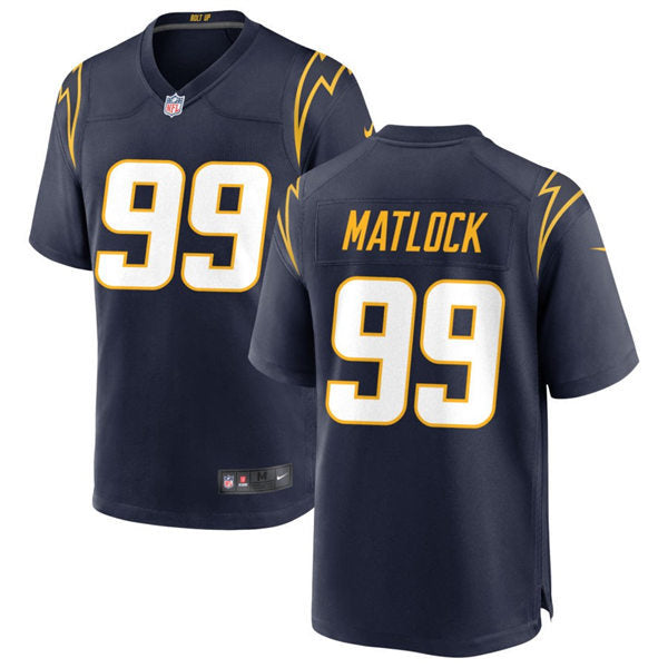Men’s Los Angeles Chargers #99 Scott Matlock Nike Navy Alternate Vapor Limited Player Jersey