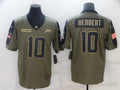 Men’s Los Angeles Chargers Justin Herbert #10 Brown Jersey