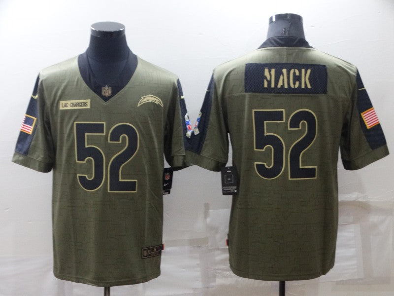 Men’s Los Angeles Chargers Khalil Mack #52 Brown Jersey