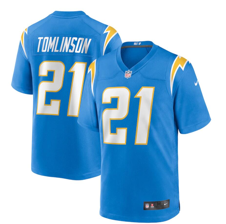 Men’s Los Angeles Chargers Retired Player #21 Chargers LaDainian Nike Powder Blue Game Football Jersey