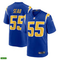 Mens Los Angeles Chargers Retired Player #55 Junior Seau Nike Royal Gold 2nd Alternate Vapor Limited Jersey