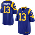Men’s Los Angeles Rams #13 Kurt Warner Royal Blue Alternate NFL Nike Elite Jersey