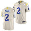 Men’s Los Angeles Rams #2 Robert Woods Nike Bone Vapor Limited Football Jersey