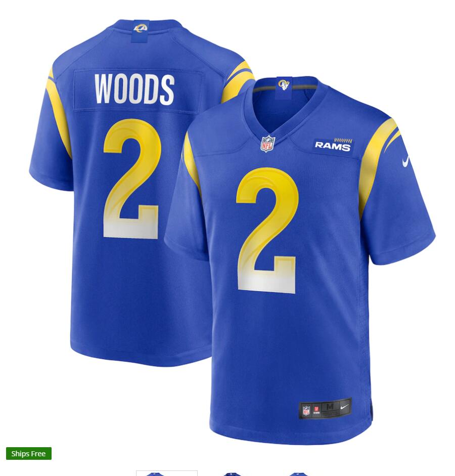 Men’s Los Angeles Rams #2 Robert Woods Nike Royal Vapor Limited Football Jersey