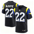 Mens Los Angeles Rams #22 Trent McDuffie Midnight Blue 2025 Rivalries Collection Limited Jersey