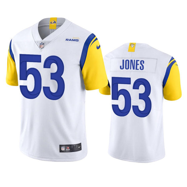 Mens Los Angeles Rams #53 Ernest Jones Nike White Alternate Vapor Limited Jersey