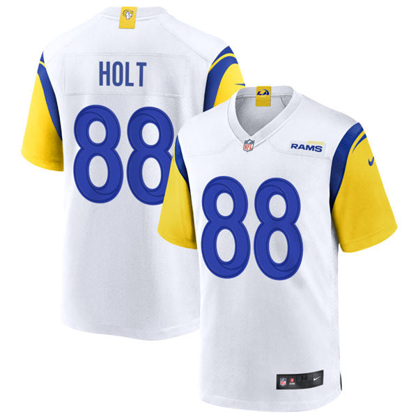 Men’s Los Angeles Rams #88 Torry Holt 2021 White Modern Throwback Vapor Limited Jersey