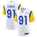 Mens Los Angeles Rams #91 Kobie Turner Nike White Alternate Vapor F.U.S.E. Limited Jersey