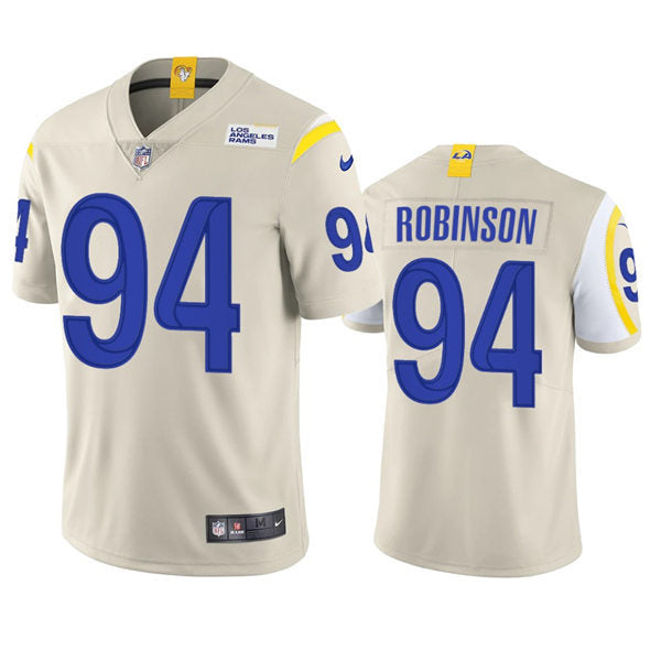 Mens Los Angeles Rams #94 A’Shawn Robinson Nike Bone Vapor Untouchable Limited Jersey