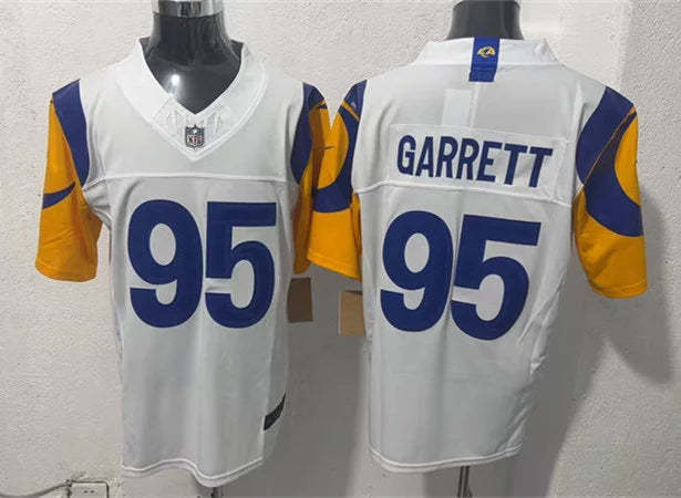 Mens Los Angeles Rams #95 Myles Garrett Nike 2026 White Vapor F.U.S.E. Limited Jersey
